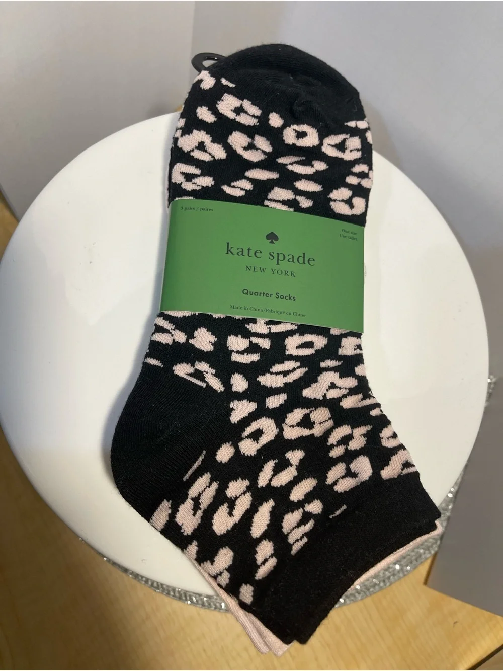 Kate Spade Quarter Socks 3 Pairs One Size - NWT **